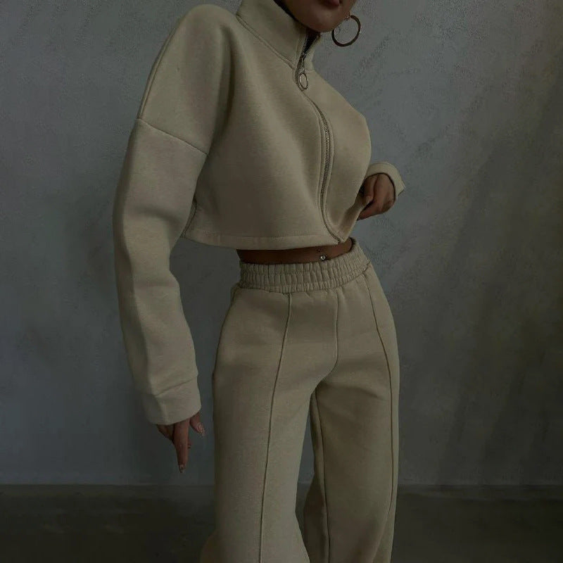 Ensemble Uni Pull à Col Rond et Pantalon Long