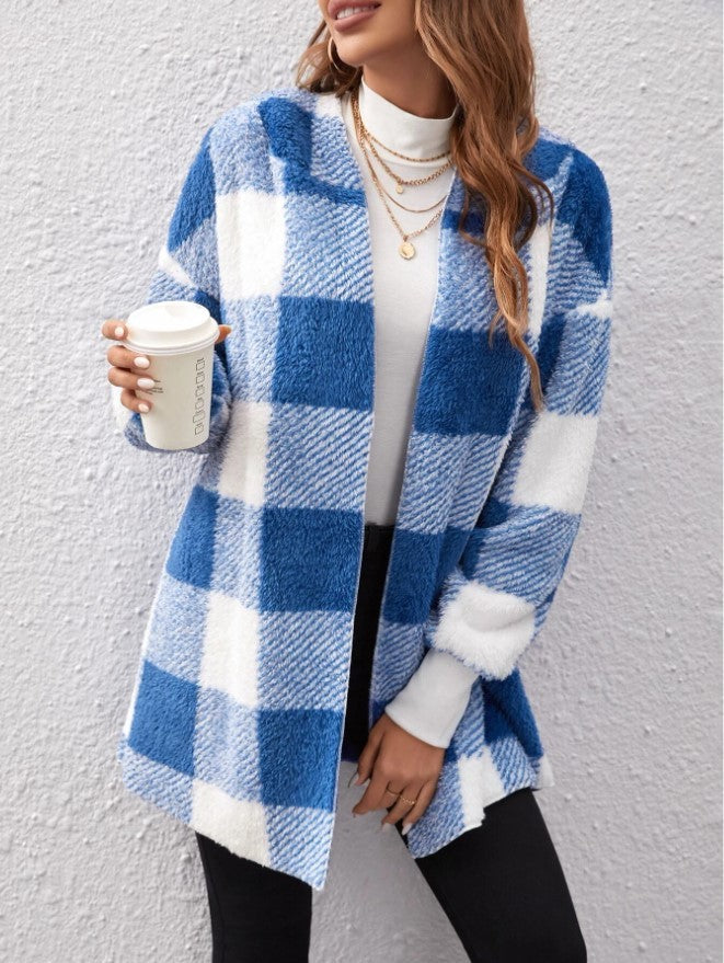 Casual Plaid Cardigan