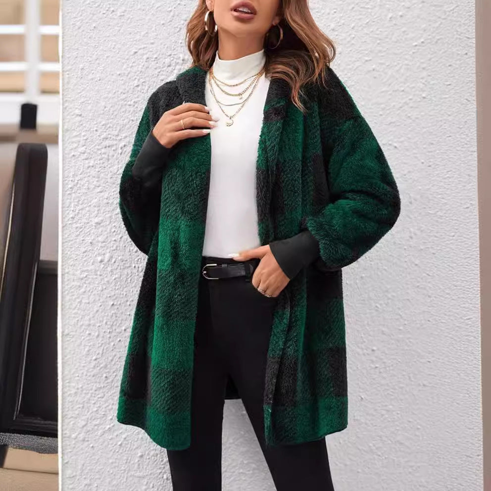 Casual Plaid Cardigan