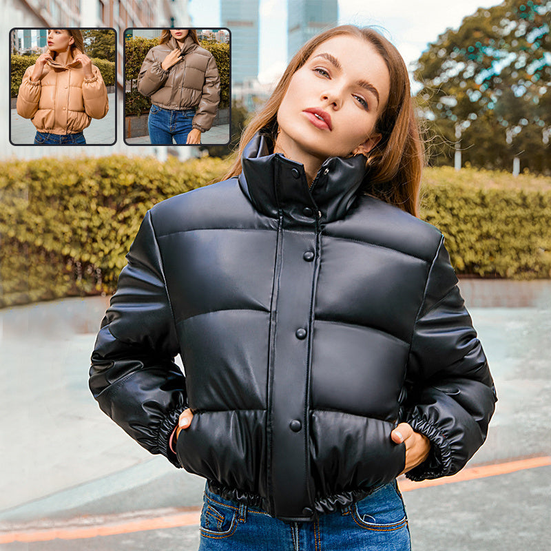 Veste Leyna en Cuir - Élégance et Chaleur Hivernale