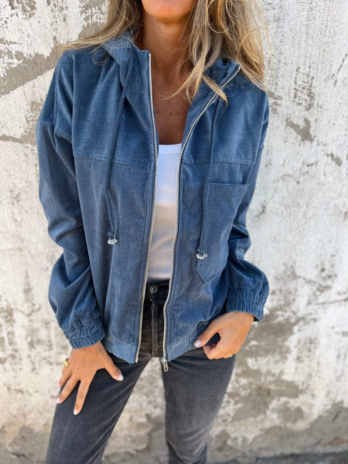 Alice - Veste Élégante en Velours Côtelé