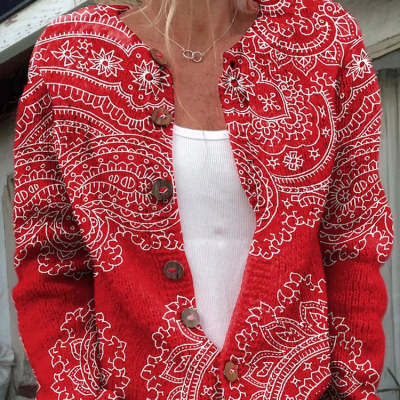 Women's Cardigan 3D Digital Printing - Elegance and Originality