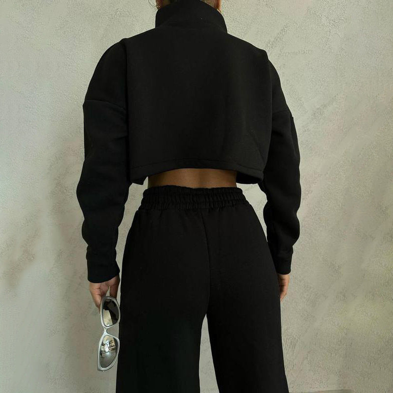 Ensemble Uni Pull à Col Rond et Pantalon Long
