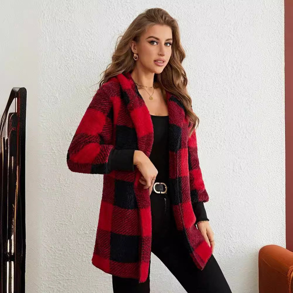 Casual Plaid Cardigan