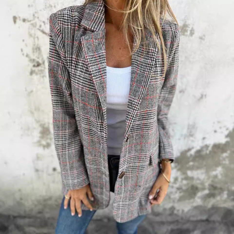 Blazer Rétro – Élégance Intemporelle Décontracté