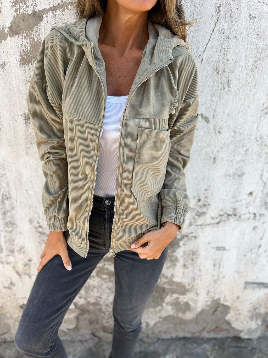 Alice - Veste Élégante en Velours Côtelé