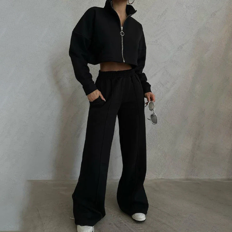 Ensemble Uni Pull à Col Rond et Pantalon Long