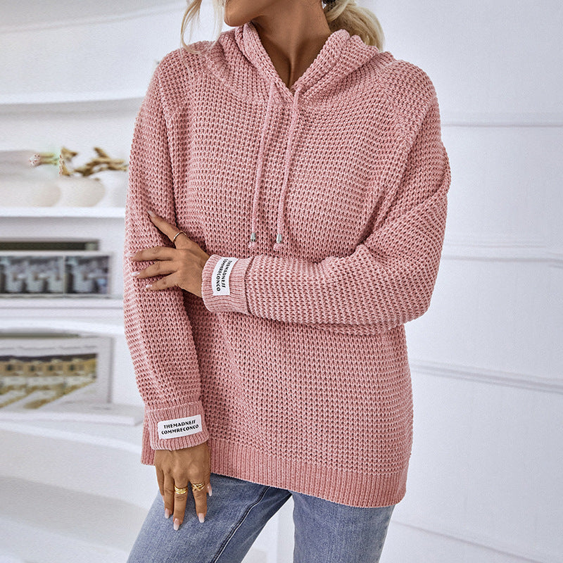 Pull Femme Tricoté Uni – Style Décontracté et Élégant