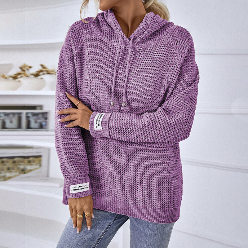 Pull Femme Tricoté Uni – Style Décontracté et Élégant