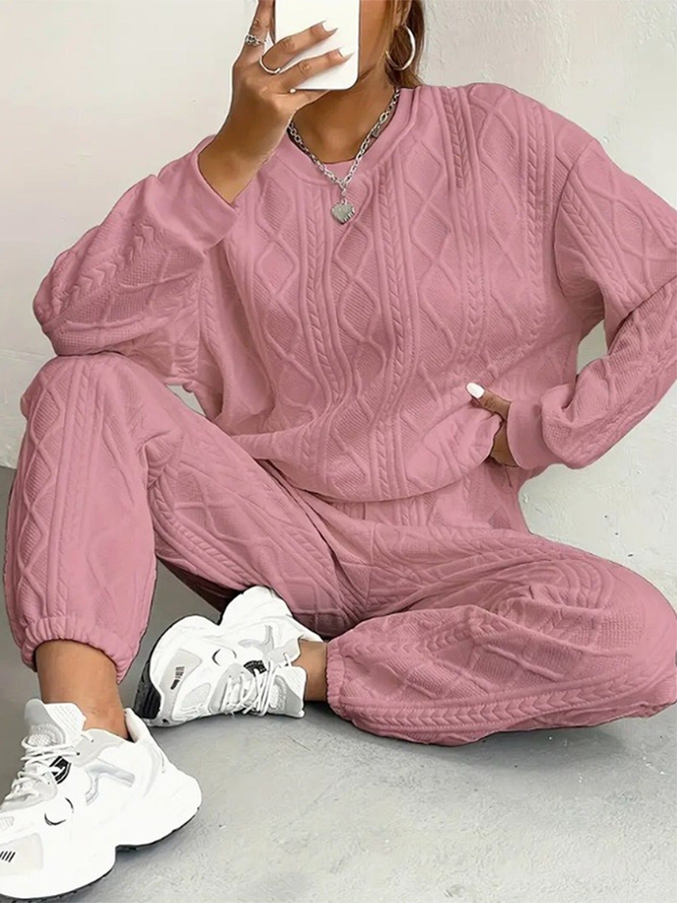 Ensemble Jacquard Décontracté