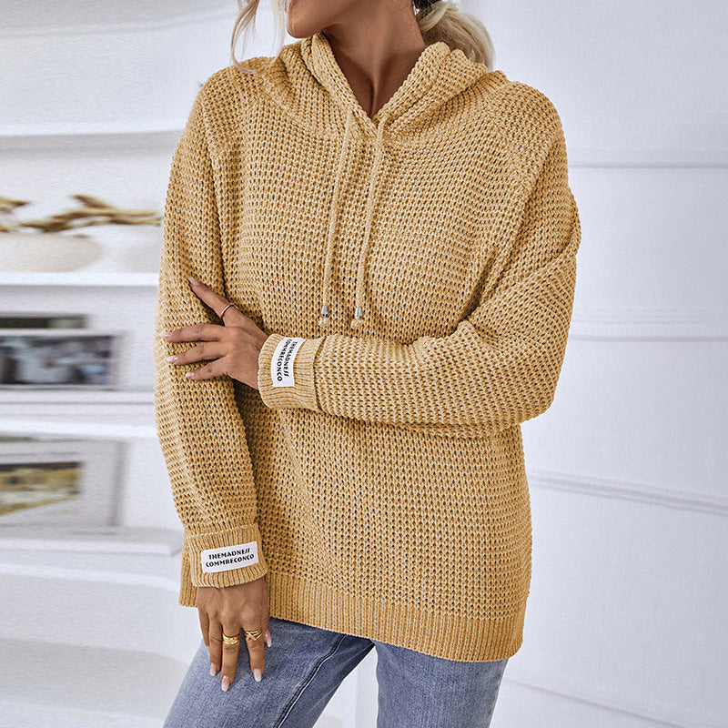 Pull Femme Tricoté Uni – Style Décontracté et Élégant