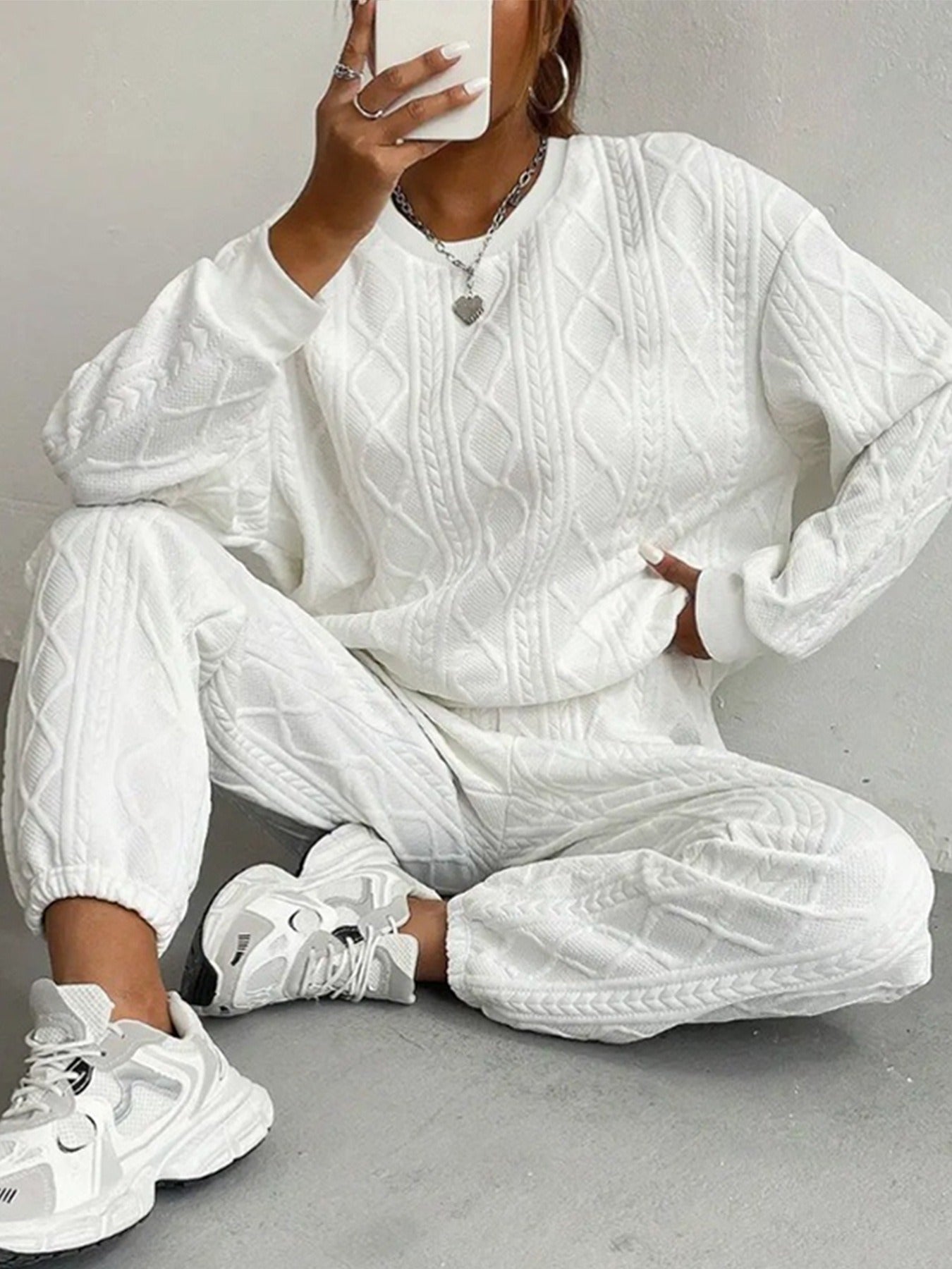 Ensemble Jacquard Décontracté
