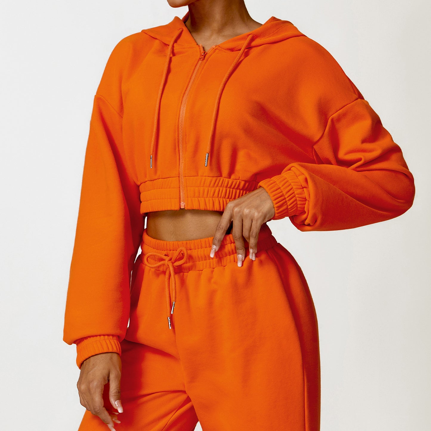 Ensemble Sweat Zippé Chaud et Décontracté