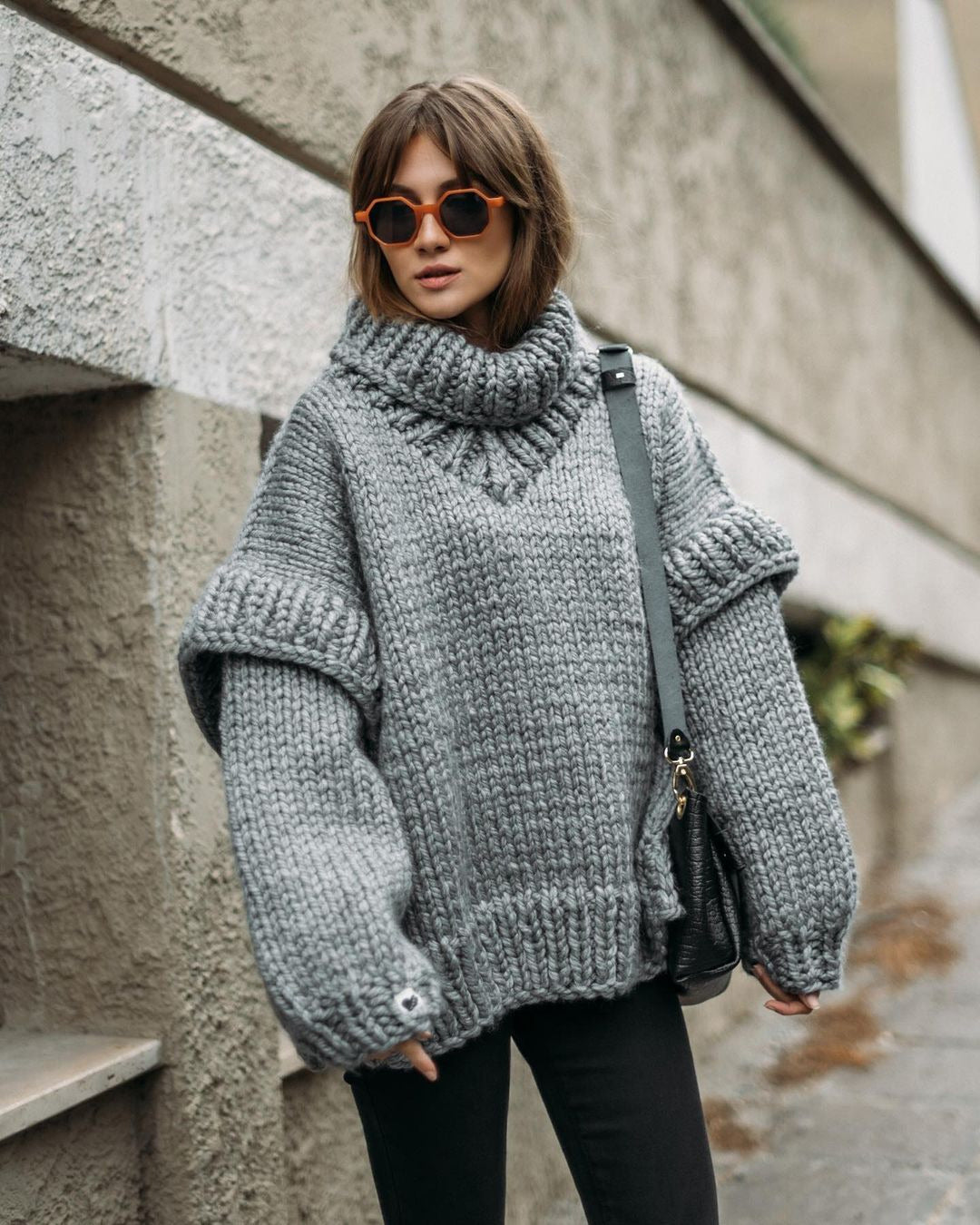 Fluffy – Pull Col Roulé Doux & Élégant