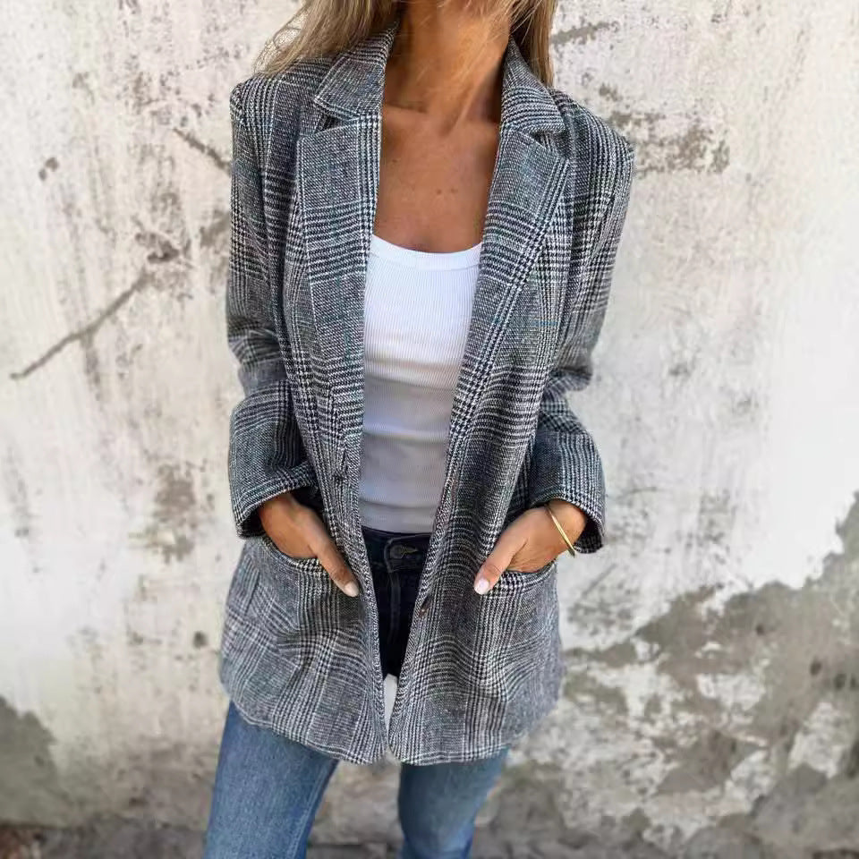 Blazer Rétro – Élégance Intemporelle Décontracté