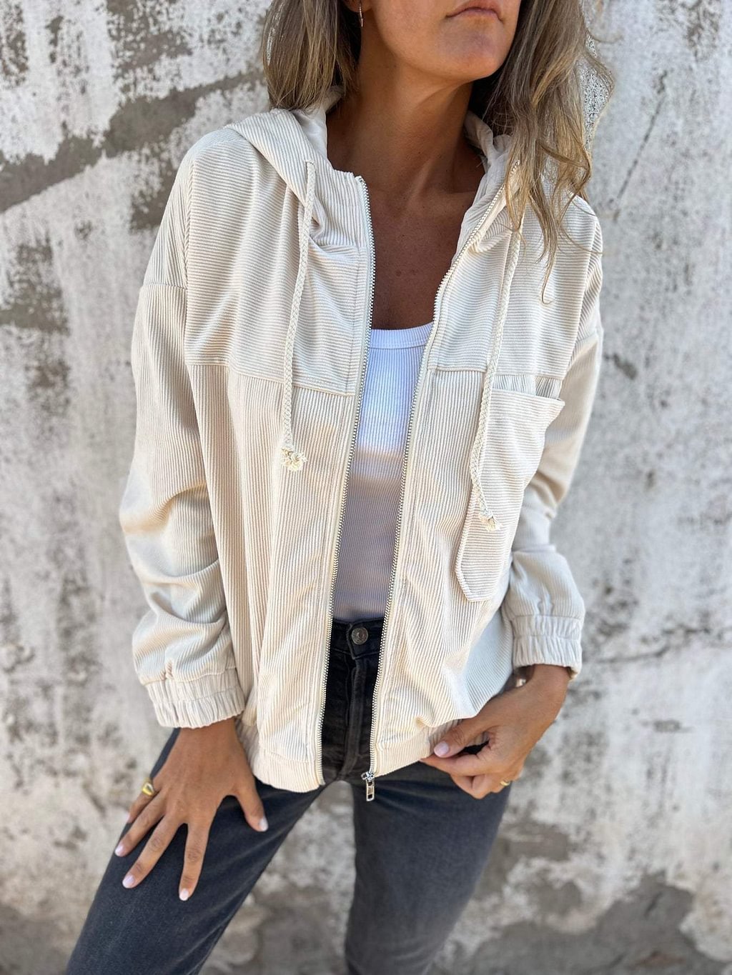 Alice - Veste Élégante en Velours Côtelé