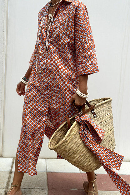 COLEN - ROBE CHEMISE CLASSIQUE RAYÉE À LACETS