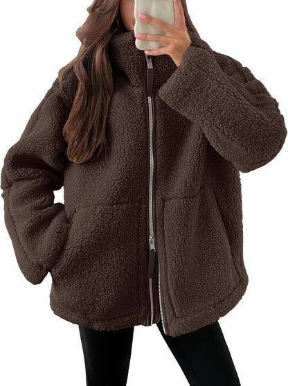 Veste Zip-Up  en Laine Mélangée – Élégance et Confort pour l’Hiver