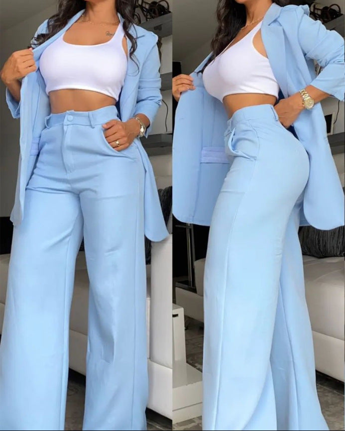 Tailleur Élégance Classique – Ensemble Veste et Pantalon Droit