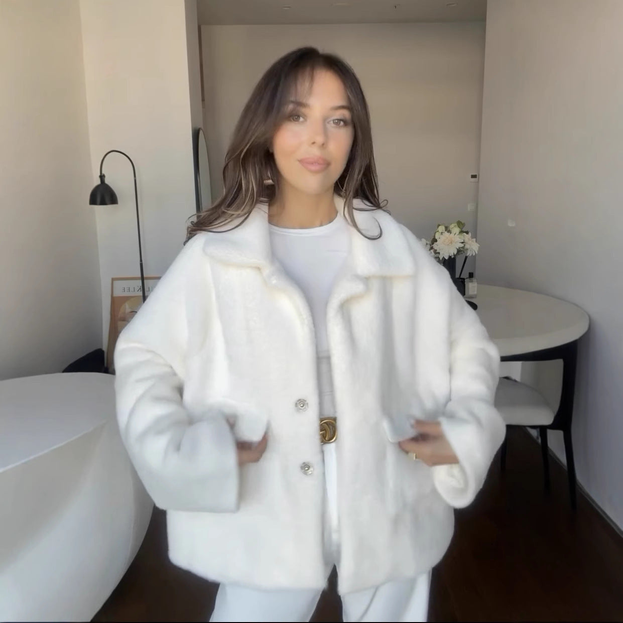 Veste Furry Décontracté– Élégance et Confort