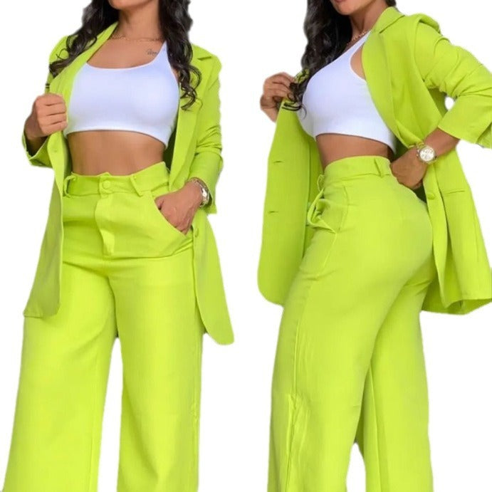 Tailleur Élégance Classique – Ensemble Veste et Pantalon Droit