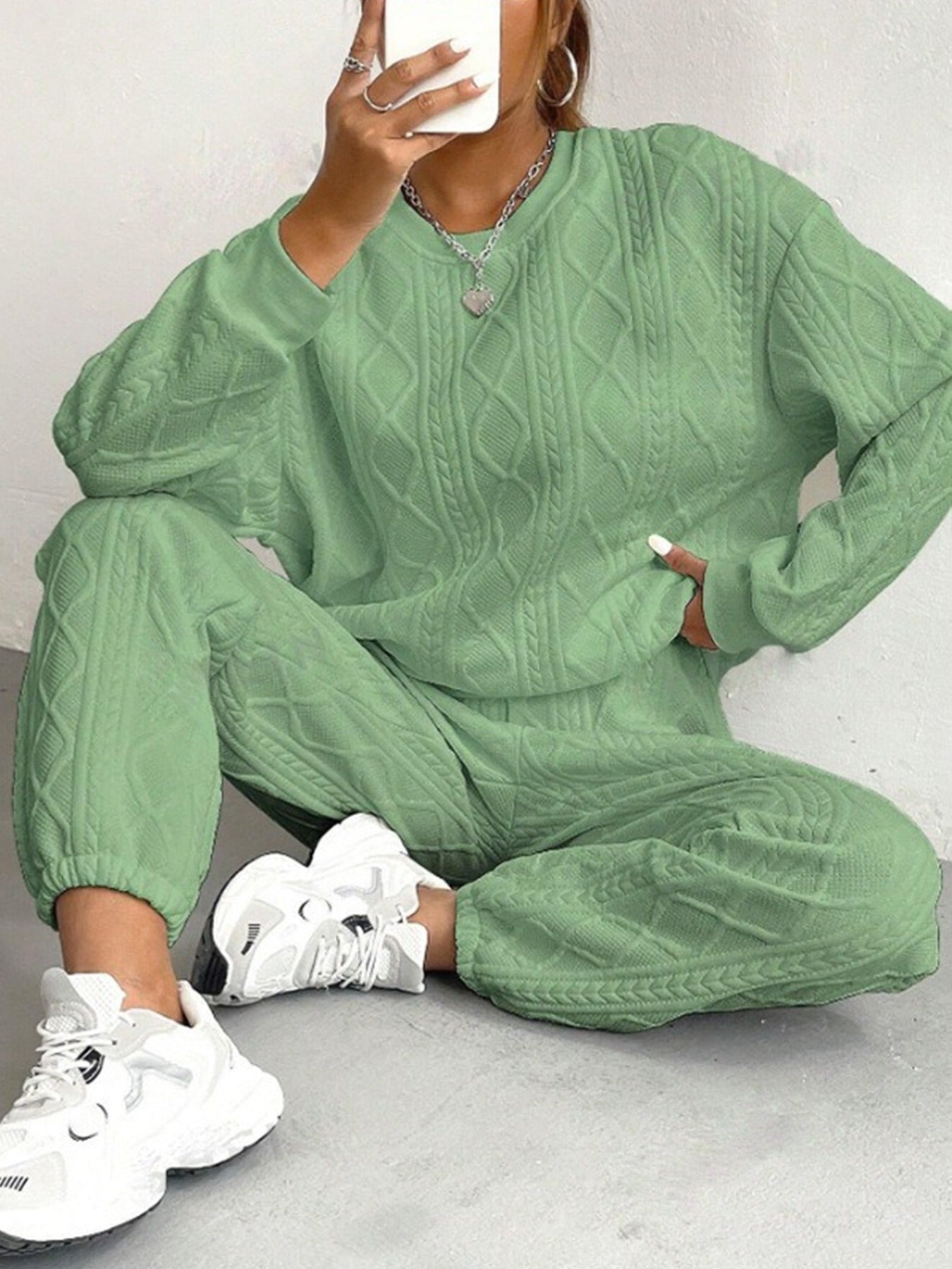 Ensemble Jacquard Décontracté