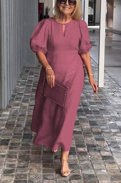 FIONA - ROBE ÉLÉGANTE ESSENCE EN COTON ET LIN