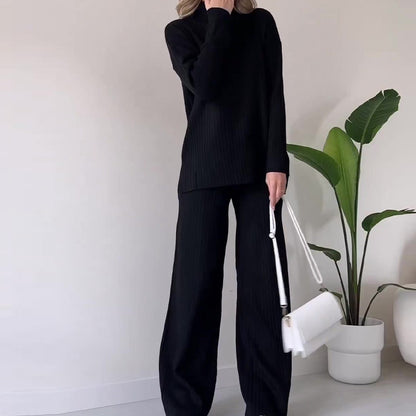 Robe Pull Col Roulé – Ensemble Tricoté Décontracté