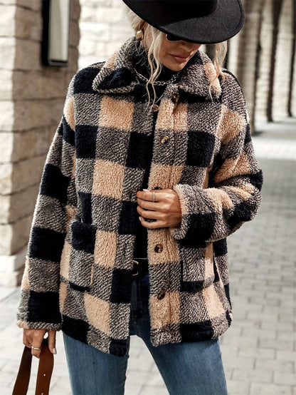 Manteau Plaid Décontracté – Chaleur et Style Réunis