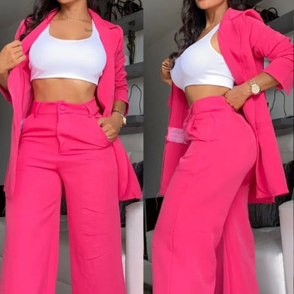 Tailleur Élégance Classique – Ensemble Veste et Pantalon Droit